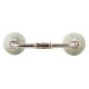 Sage Green Etched Ceramic Floral Bridge Handle